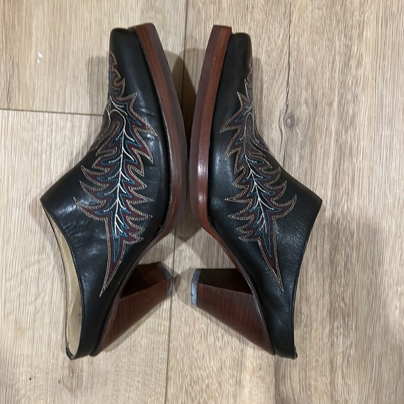 Charlie 1 Horse Womens Size 6 Lucchese Western Mule Boots / Clogs Square Toe - Picture 11 of 16